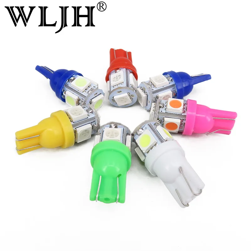 WLJH 10 X T10 светодиодный W5w 360 градусов 5050SMD 168 194 2825 автомобильные аксессуары