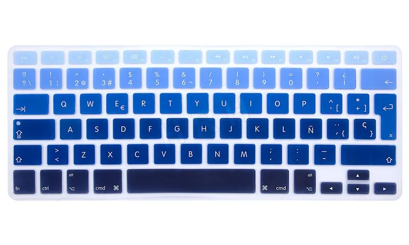 5 шт. испанская клавиатура кожный чехол для Macbook Mac Book 13 15 17 EU UK Europe версия Силиконовая Защитная пленка для ноутбука
