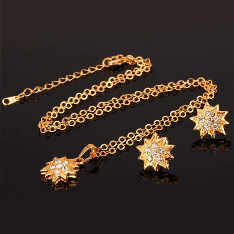 Kpop наборы свадебных ювелирных изделий ожерелье серьги для женщин золото/серебро