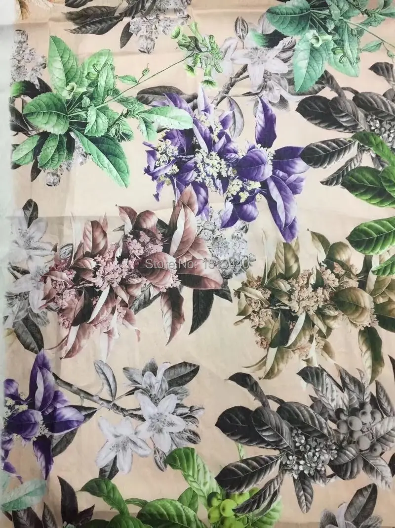 4.5meters! NSL71210-7 lovely pattern printed chiffon lace fabric high quality African 100% silk for lady dress | Дом и сад