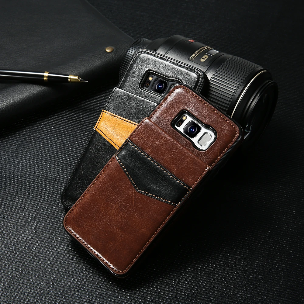 Кожаный чехол KISSCASE для Samsung Galaxy S9 S8 Plus Ретро Чехол с откидной крышкой и отделением