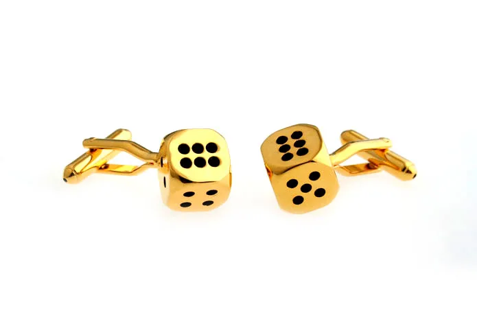 New Arrival High Quality Men Shirt Designer Cuff links Retail Copper Material Golden Boson Dice Design CuffLinks Free Shipping | Украшения