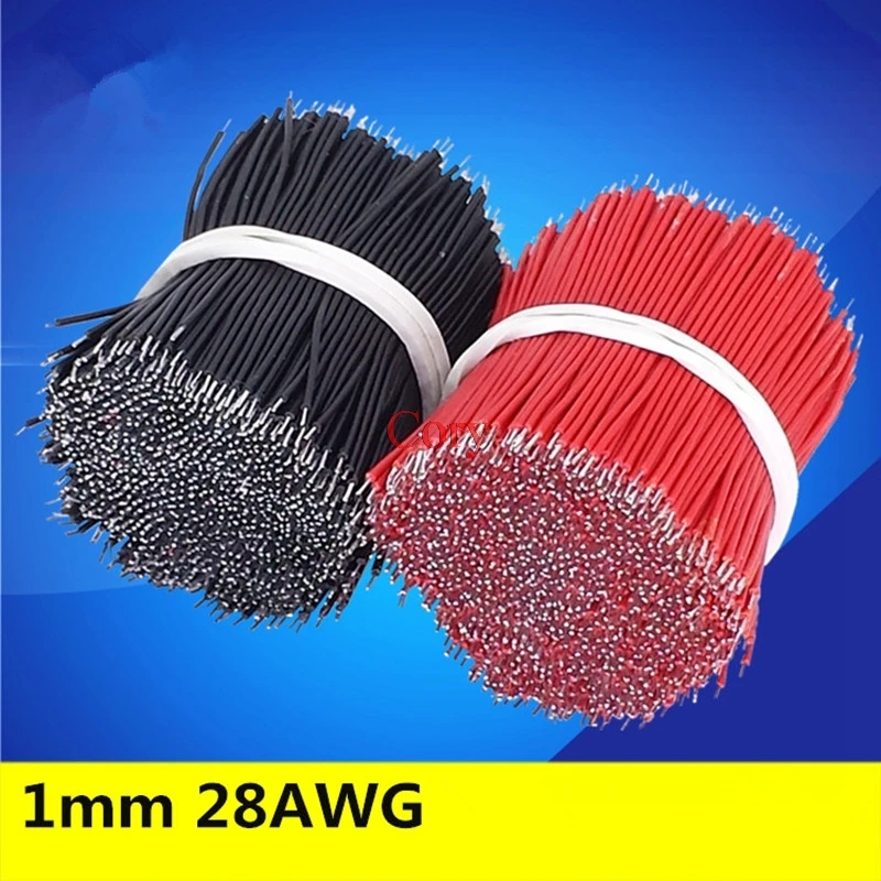 

50pcs 0.1mm Double end 28AWG Bundle of wires Fly jumper wire cable Tin Conductor wires color choose 7 Strands Pure copper CZYC