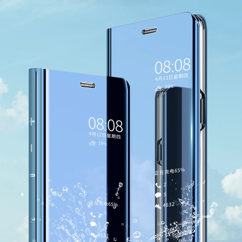 Роскошный чехол для Redmi 5 зеркальный флип телефона 4X Note 5A полупрозрачные чехлы