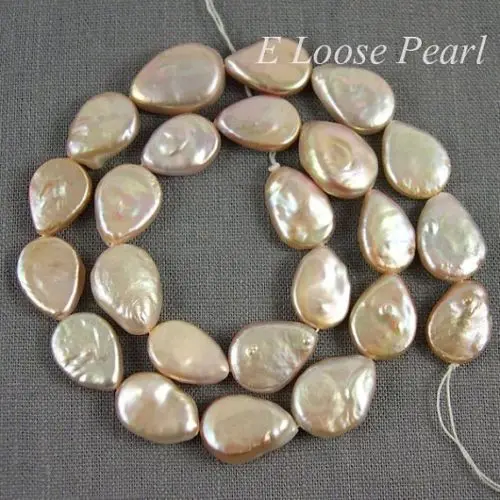Пресноводного жемчуга из натуральной каплевидной жемчужины светло розового