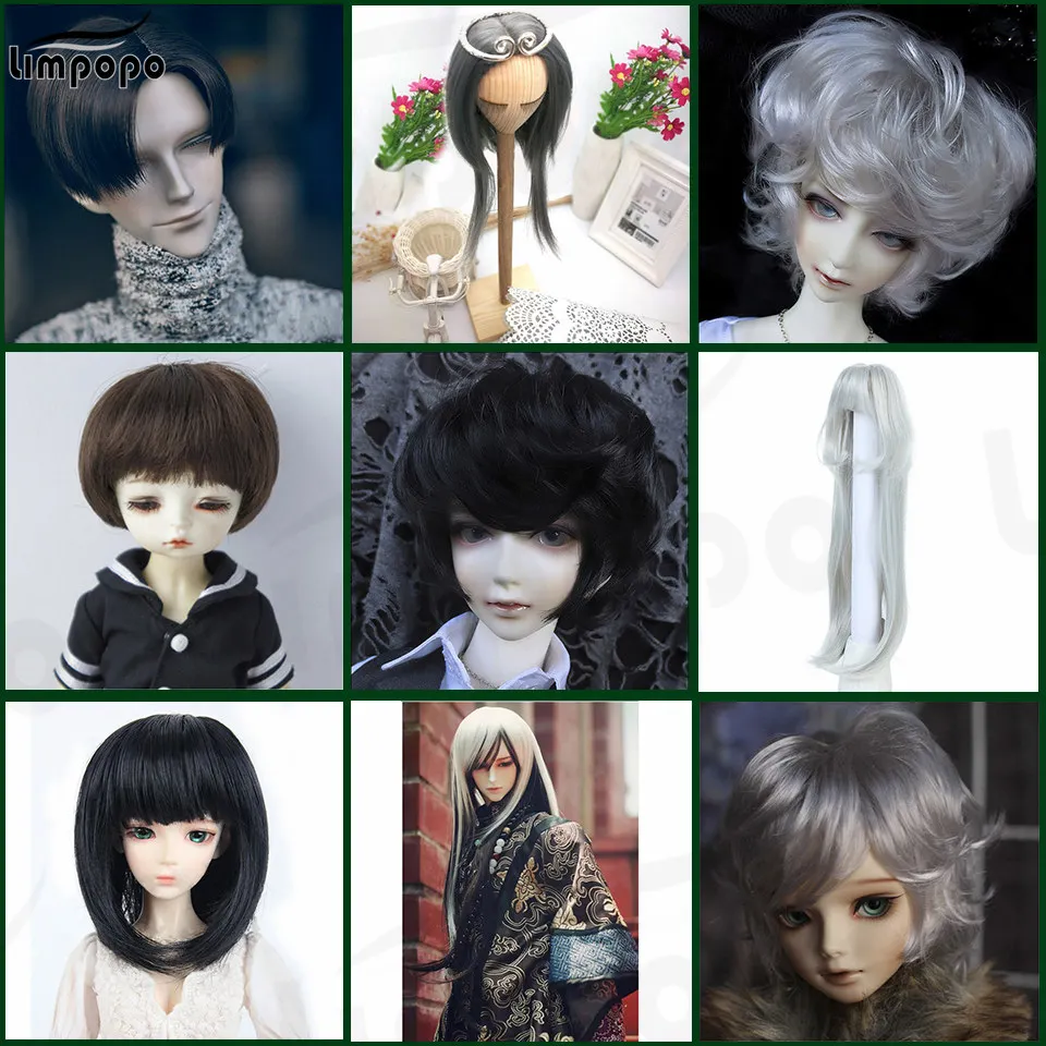 Аксессуары для куклы Cateleya 1/3 1/4 Bjd парик маленький демон y lati длинный прямой челка