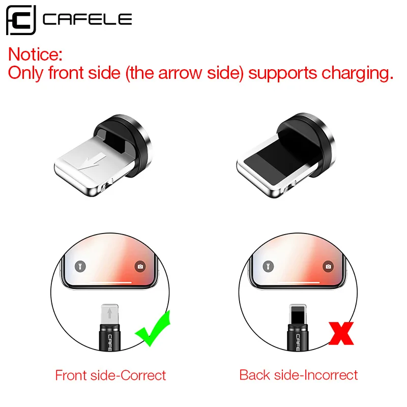 CAFELE Магнитный кабель зарядное устройство для iPhone Micro type C USB Redmi Note 7 6 8 XS MAX XR huawei