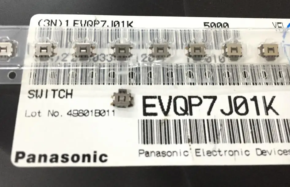 20 шт./лот EVQP7J01K SMD Боковая кнопка сенсорный переключатель 4-дюймовый маленький