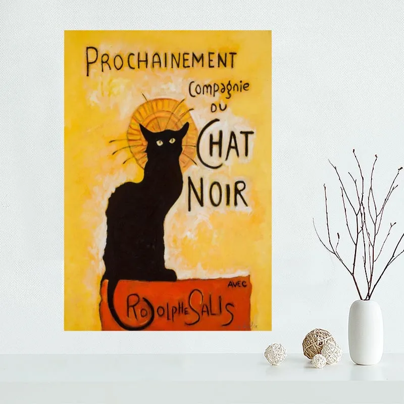 Новое поступление Холщовый постер Chat Noir горячая распродажа холст для картины на
