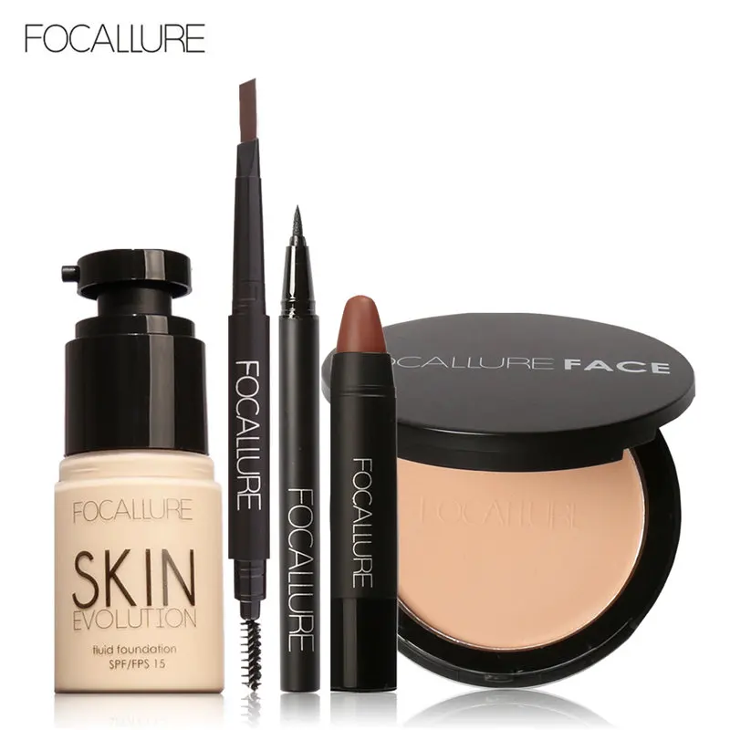 9 FOCALLURE, новинка, 5 шт., женский набор для макияжа, Подарочный жидкий карандаш для глаз, подводка для глаз, карандаш для бровей, сексуальная губная помада, матовые цвета - Цвет: 9