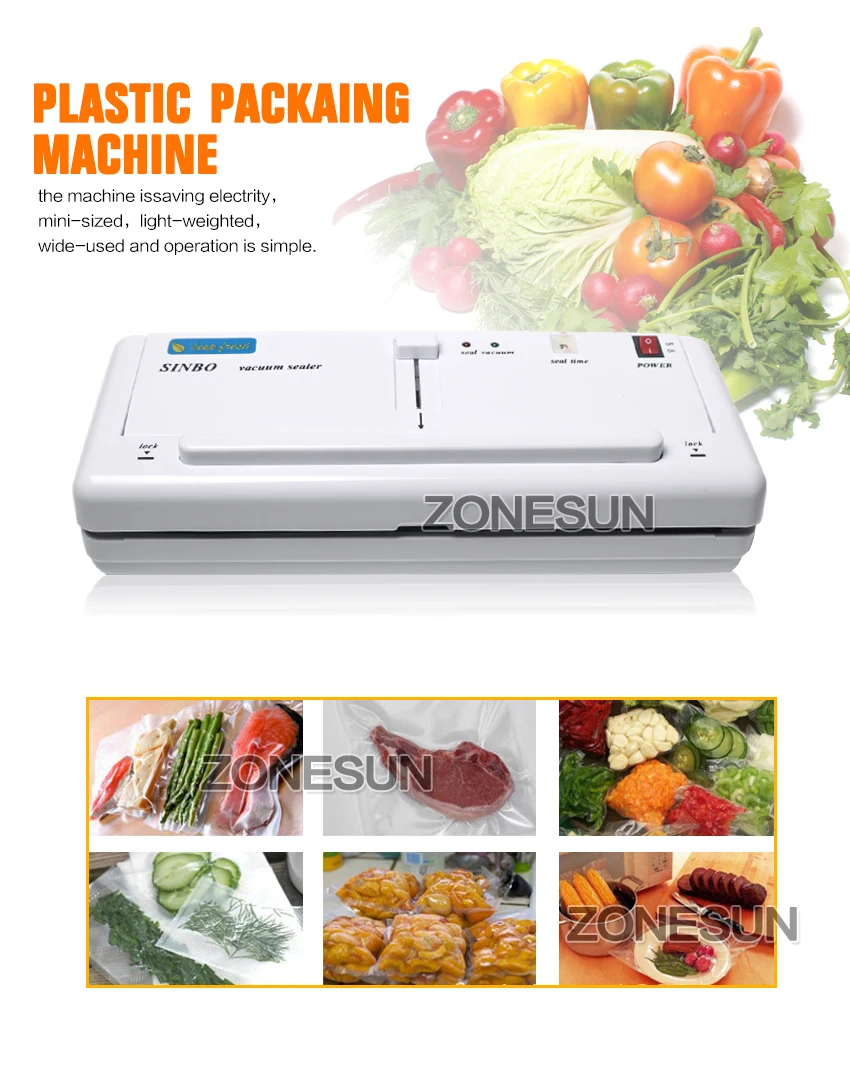 ZONESUN нержавеющая сталь большой мощности вакуумная упаковочная машина рыба рис коммерческий Вакуумный упаковщик промышленная вакуумная посылка машина