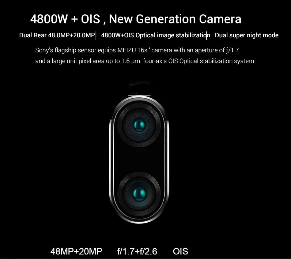Новая европейская версия Meizu 16s 4G LTE мобильный телефон 6 ГБ ОЗУ 128 Гб ПЗУ Восьмиядерный процессор Snapdragon 855 3600 Мп+ Мп задняя камера мАч телефон