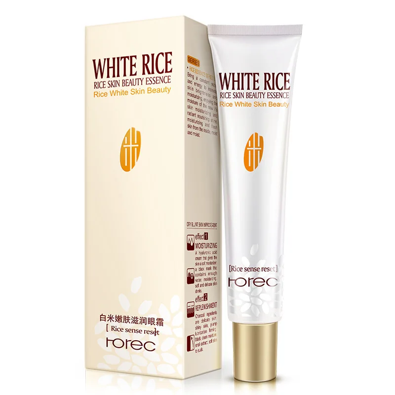 20ml Rorec White Rice Eye Cream Lifting Anti Wrinkles Drops Remover Dark Circles Aging Puffiness Gel Care |
