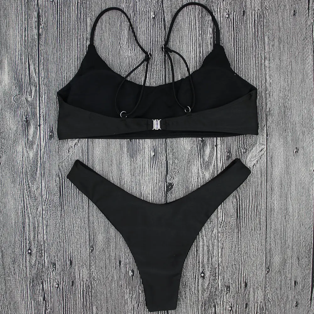 Купальник-стринги женский однотонный цвет в ассортименте S M L XL 1 шт | Женская