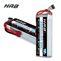 hrb lipo 4s 14 8v 4000mah battery 60c max 120c t dean xt60 trx xt90 for rc car rc parts boat team energy t8x 18 scale racing