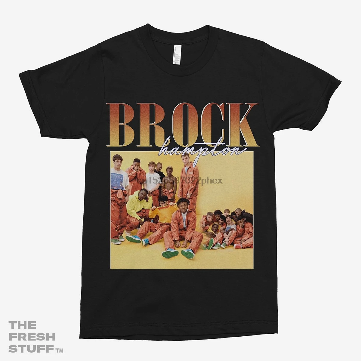 Мужская винтажная черная футболка Brockhampton 90s | одежда