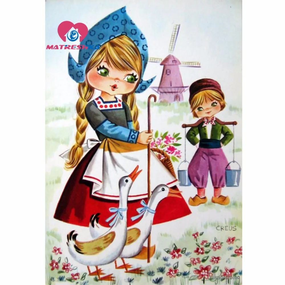 Алмазная мозаика со стразами картина мультфильм девушка картинки Стразы вышивка