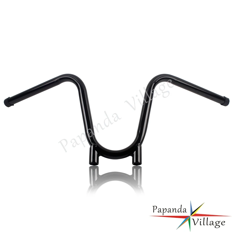 black Черный мотоцикл 7/" 22 мм XS650 APE самогонщик руль 9,5" талии ручка бар для Yamaha TX650 Chopper Bobber Hardtail - Цвет: black