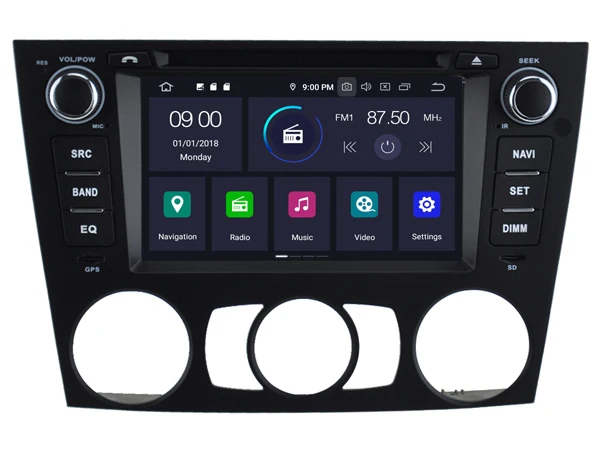 Четырехъядерный Android 9 0 dvd-плеер автомобиля для BMW 3 серии/E90/E91/E92/E93 руководство Aircon
