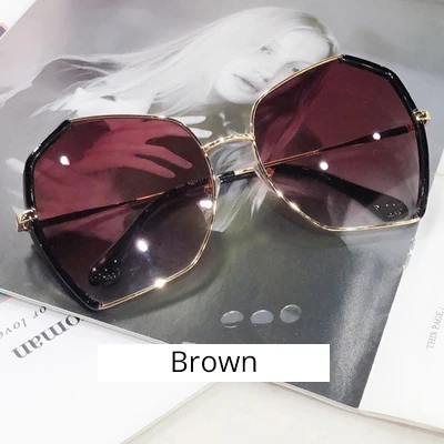 Brown Ralferty роскошные женские Солнцезащитные очки женские нерегулярные Солнцезащитные очки женские градиентные Оттенки для женщин солнцезащитные очки femme M936 - Цвет линз: Brown