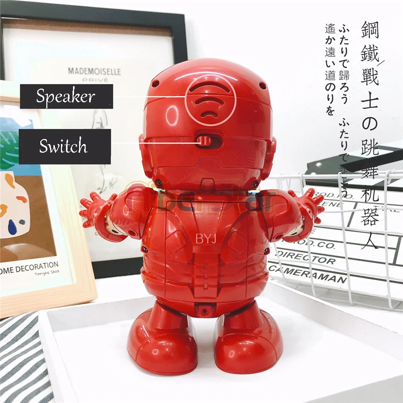 Aibei Star: Бесплатная доставка Мстители Железный человек робот пение/Светодиодная