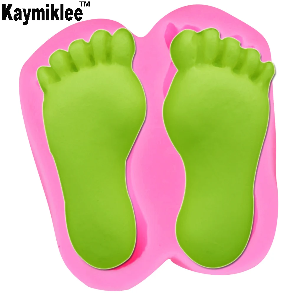 

M569 Baby Feet Candle Moulds Soap Mold Kitchen-Baking Resin Silicone Form Home Decoration 3D DIY Clay Craft Wax-Making
