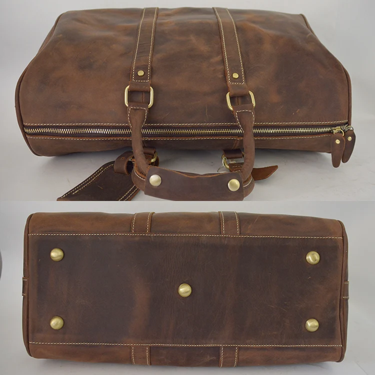 Кожаная дорожная сумка Crazy horse большая кожаная спортивная для багажа винтажная в