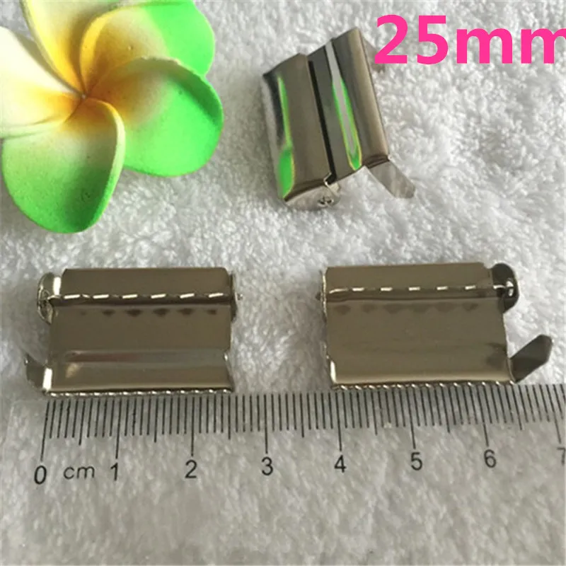 (5 шт./лот) 2 5 см Серебристые Металлические подтяжки с пряжками пряжки для