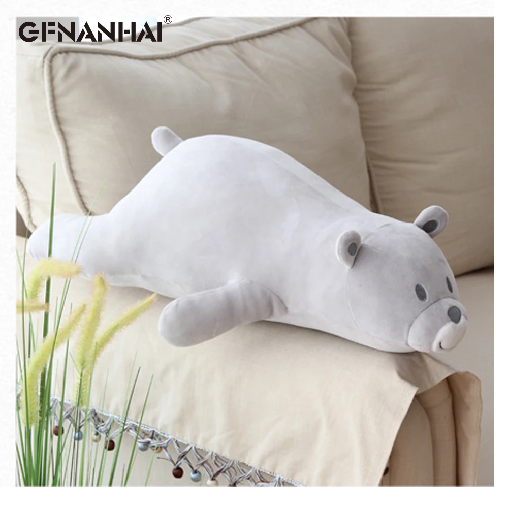 

1pc 50/60cm kawaii Japanese Polar Bear Plush toy Lying Animal Bear Pillow Stuffed Cute Cartoon Toys for Children Birthday Gift