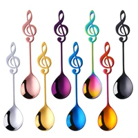 1pcs 188 stainless steel big gold musical teaspoon creative children baby spoon coffee ice cream spoon party kitchen tools