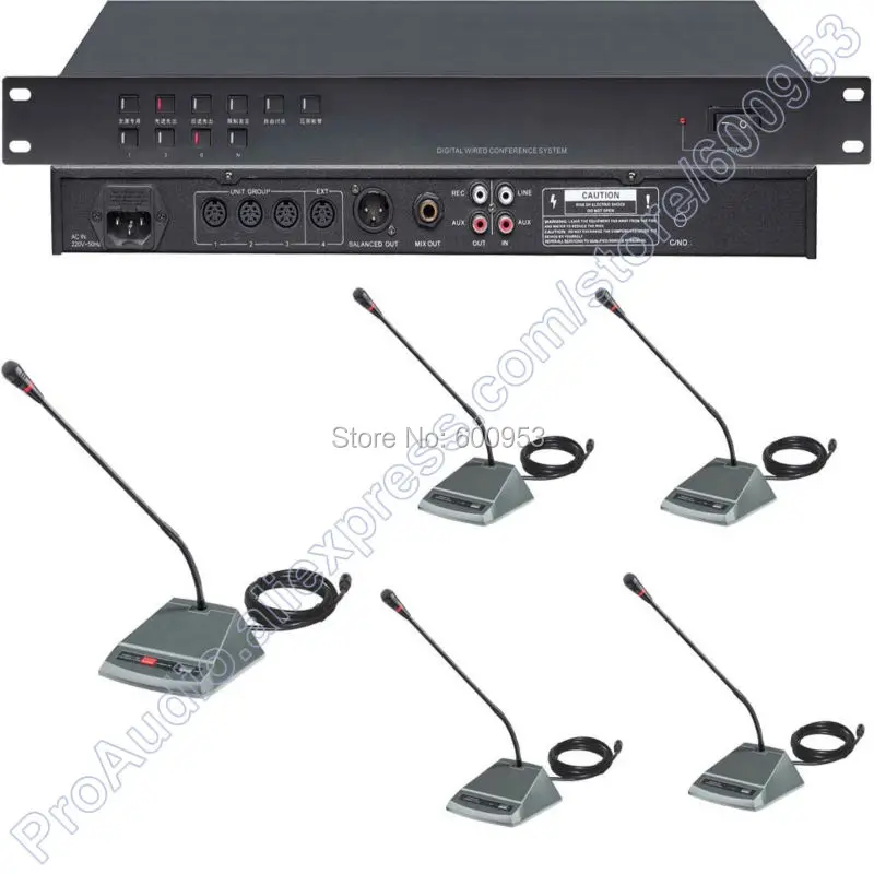 Pro 50 настольный проводной цифровой конференц микрофон система 1 Председатель 49