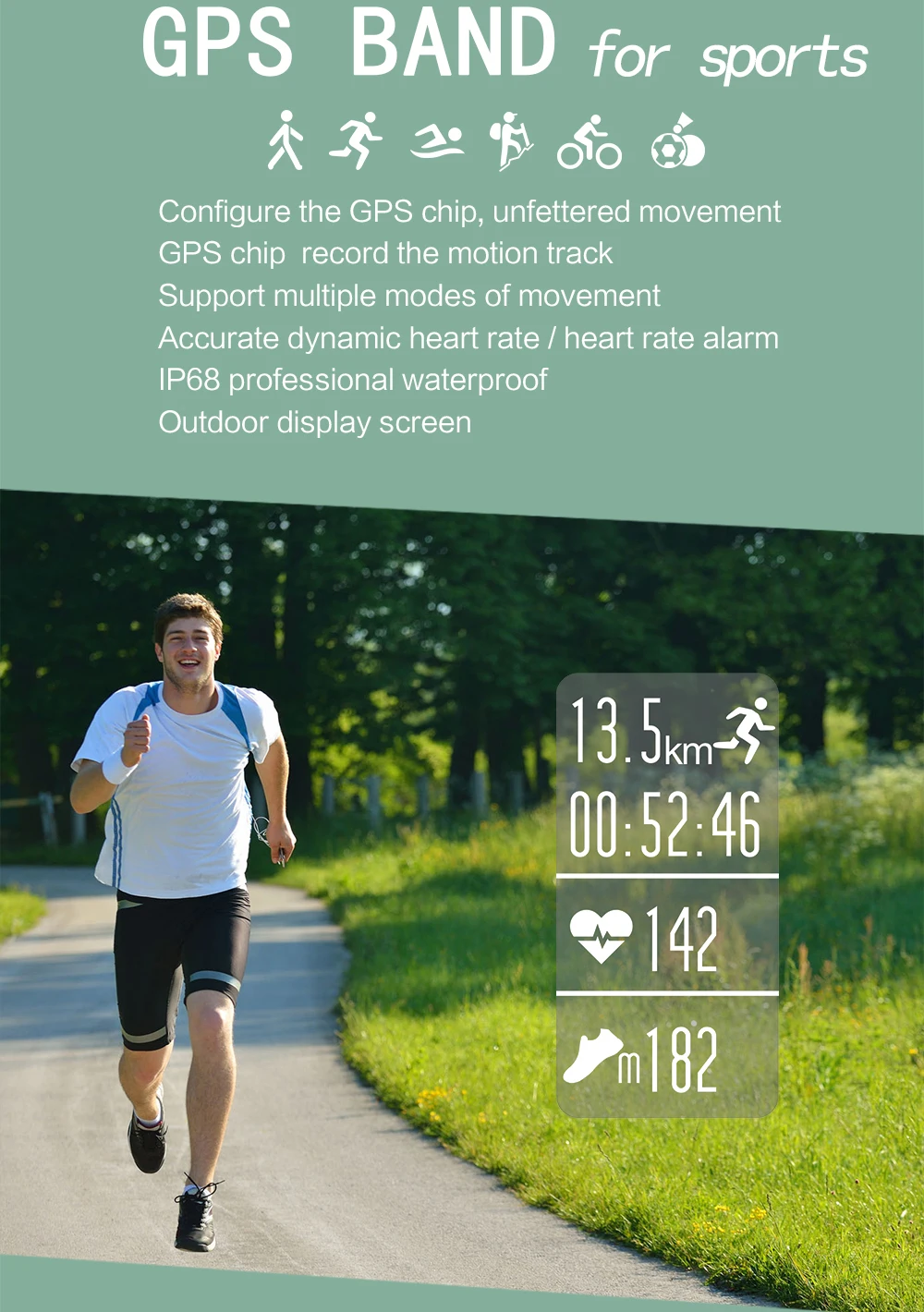 SENBONO S909 gps IP68 водонепроницаемый спортивный смарт-браслет монитор Cardiaco трекер активности высота фитнес-трекер для измерения сердечного ритма браслет