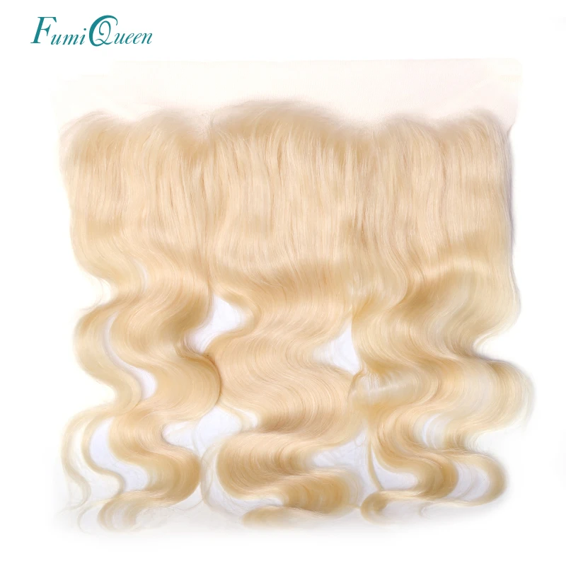 Али Фуми queen hair продукты Волосы remy объемная волна кружева фронтальной 613 Цвет 13x4