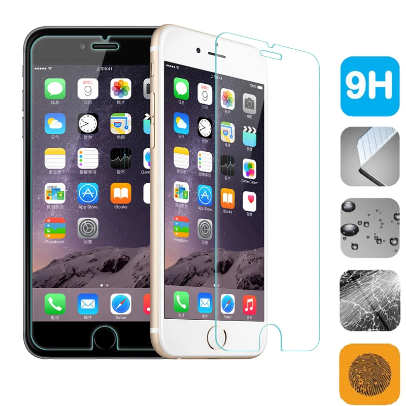 Для apple iphone 4 4S 5 5S 5c SE 6 6s 7 8 plus X XS Max XR закаленное стекло Защита для экрана Передняя