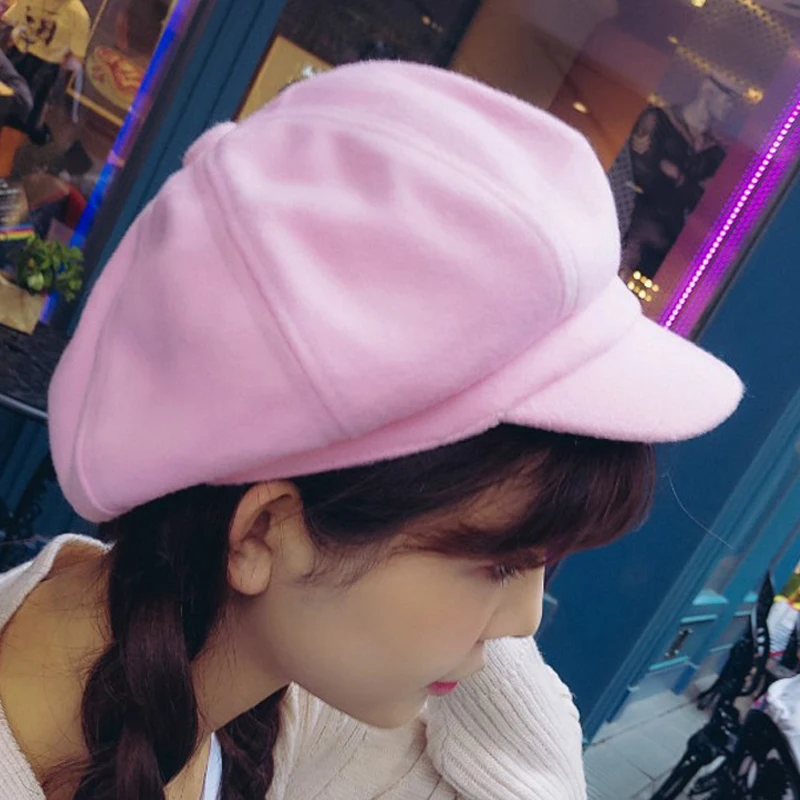 Super warm Fashion Artist Wool Women Beret Hat For Cap Female Casual Dome Bare Chapeu hats Boina | Аксессуары для одежды