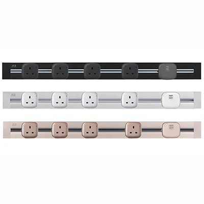 with 4 sockets 1 USB Фабрика алюминий сплав 100 см Stopcontact Британский разъем Электрический светодио дный свет USB Офис конференц зал - Тип: with 4 sockets 1 USB