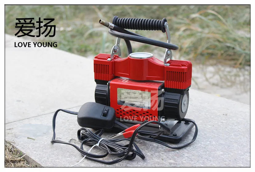 

Double Cylinder DC 12V Tire Inflator Pump / Protable Mini Car Air Compressor