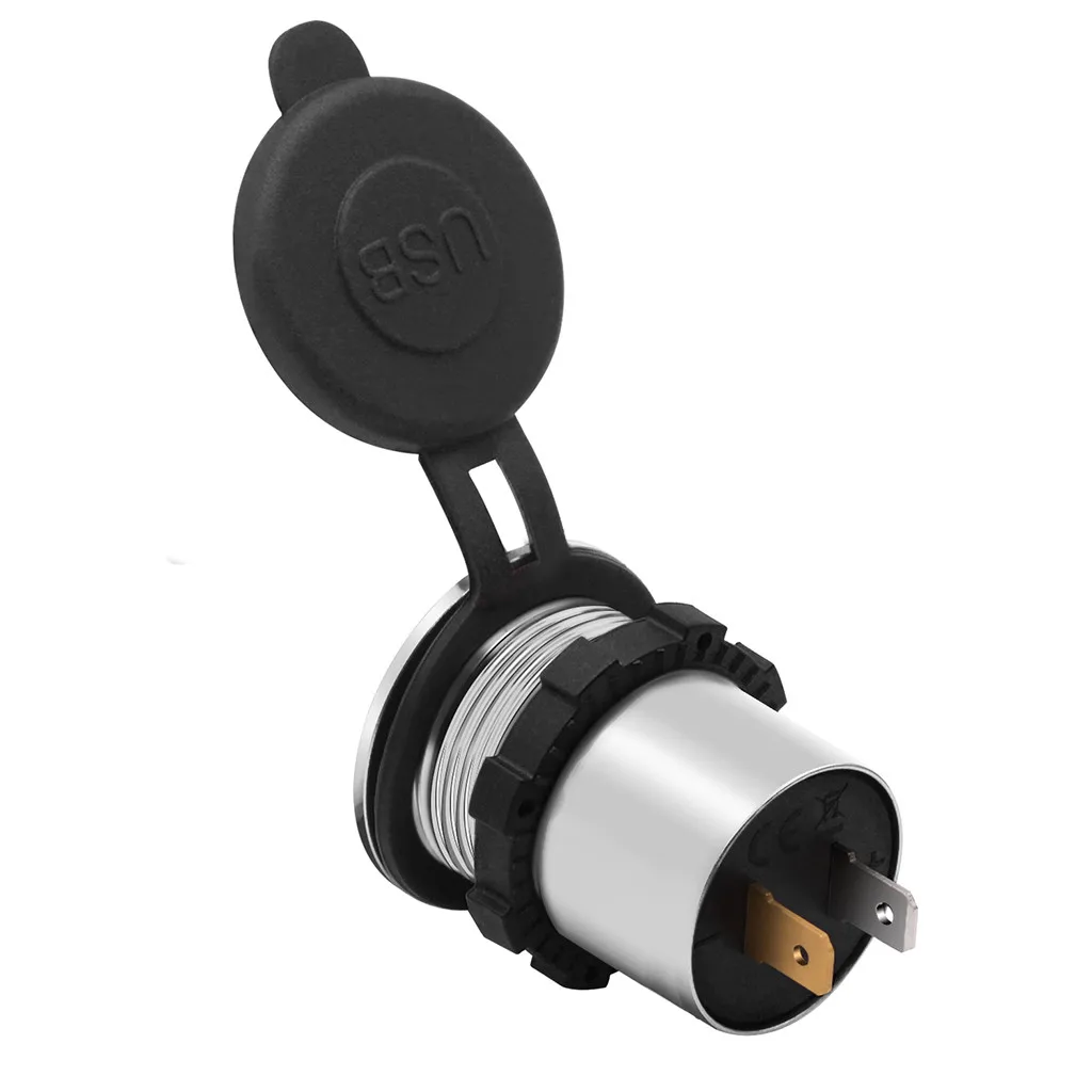 QC 3.0 Dual USB Charger Socket Voltmeter Quick Charge 3.0 Wire Waterproof for Car Motorcycle Mobile Phone Charger Fast QC#Y8