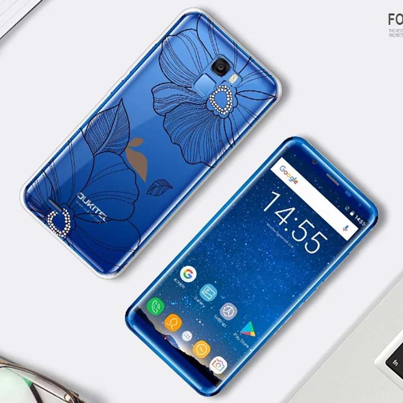UTOPER чехол для Oukitel K5000 силиконовый Мягкий ТПУ Черный цветок принципиально Coque |