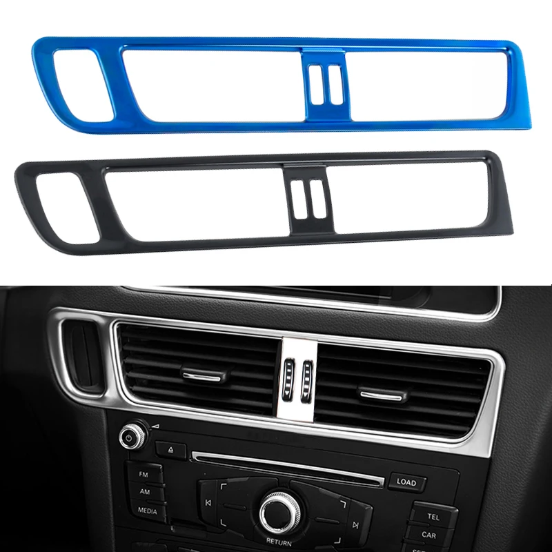

For Audi Q5 2009-2018 Stainless Steel Center Console Air Condition Outlet Decorative Trim Sequins Stickers car styling