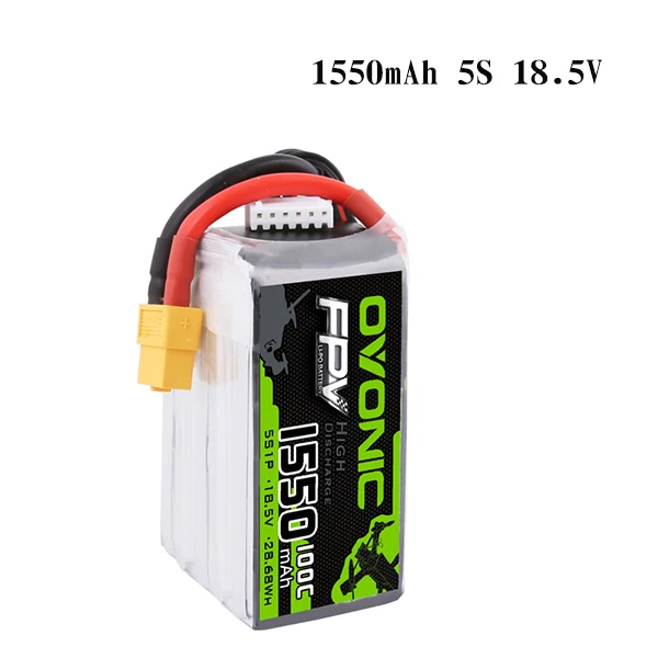 1550mAh 5S 100C Ovonic 1000/1300/1550 мА/ч, 100C 5-6S1P LiPo Батарея-серые кисточки с XT60Plug для крошечные дистанционным управлением самолет небольшой вертолет Комплектующие для самостоятельной сборки - Цвет: 1550mAh 5S 100C