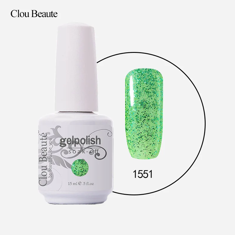 Clou Beaute 15 мл Гель-лак для ногтей замачиваемый УФ светодиодный маникюрный лак долговечные Лаки vernis Полупостоянный Гель-лак для ногтей - Цвет: 1551