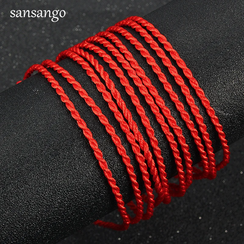 10 Pcs 2mm Red Rope Braided Red Line Good Luck / Rope / Rope Bracelet Female Men's Gift Protection Women Men Gift