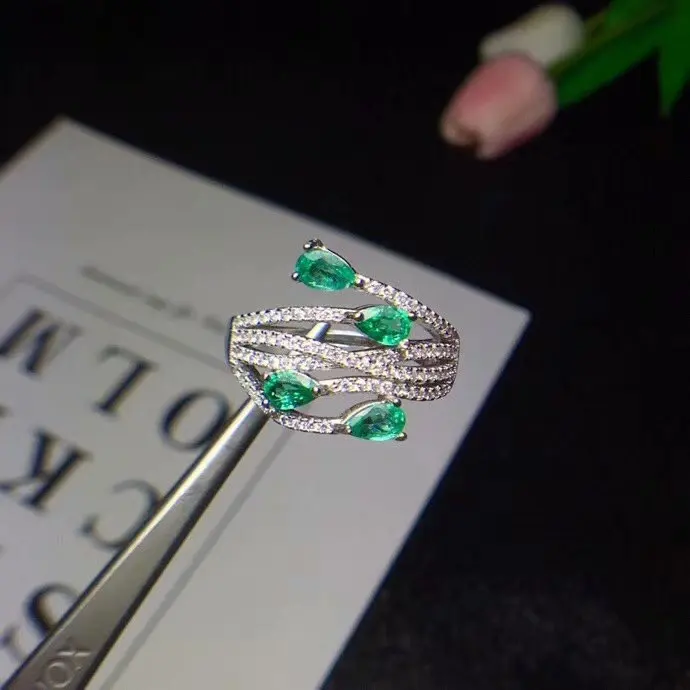 Роскошная модель из стерлингового серебра 925 пробы инкрустированное кольцо с