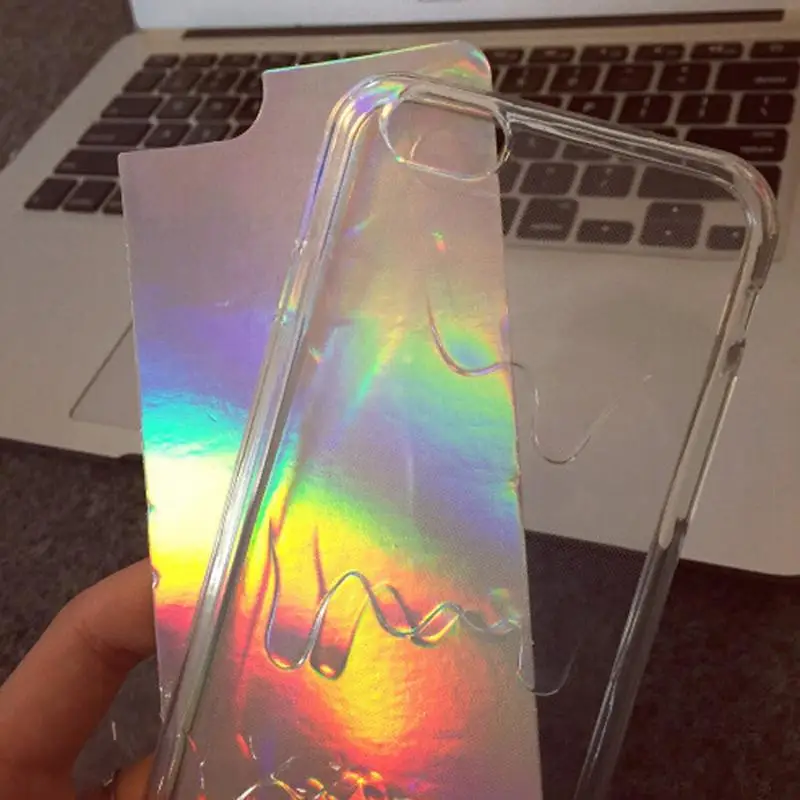 Для iPhone7 7plus 6 6S 6splus 5 5S 3D бриллиантовый Радужный цвет и стиль мороженого голограмма