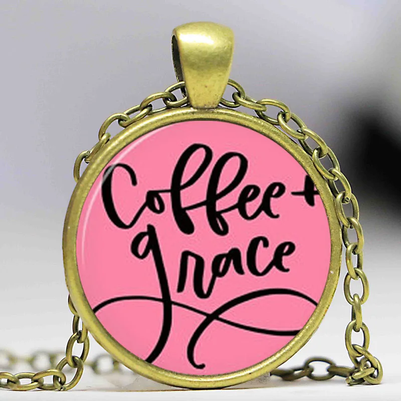 Карманное ожерелье Medium Coffee And Grace украшение в христианском стиле вдохновляющий