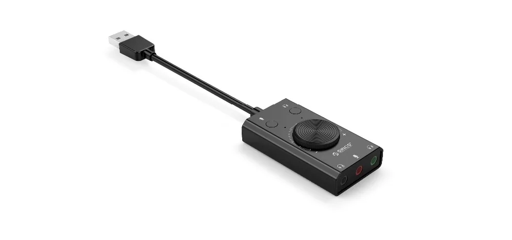 ORICO Портативный USB внешняя звуковая карта Микрофон Наушники типа «два-в-одном» с доставкой в течение 3-Порты и разъёмы Выход регулировки громкости для Windows/Mac OS/Linux
