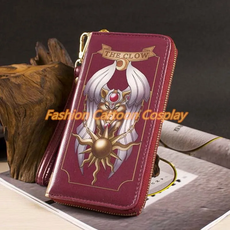 Новое поступление Косплей Аниме карточка Captor KINOMOTO Sakura искусственная кожа молния длинная сумка кошелек держатель карт кошелек