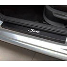 4 шт. защитные наклейки на пороги автомобиля, виниловые наклейки из углеродного волокна для Citroen Saxo, автомобильные аксессуары