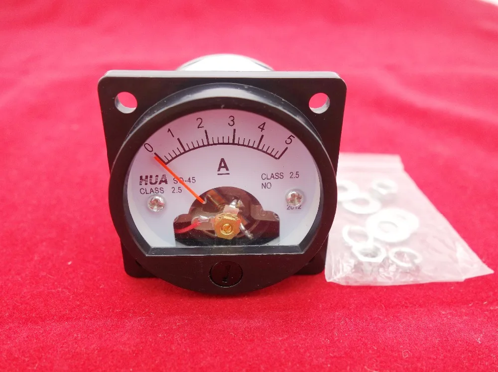 1 шт. аналоговый амперметр DC 0 5 А панель амперметра измеритель тока SO45 вырез